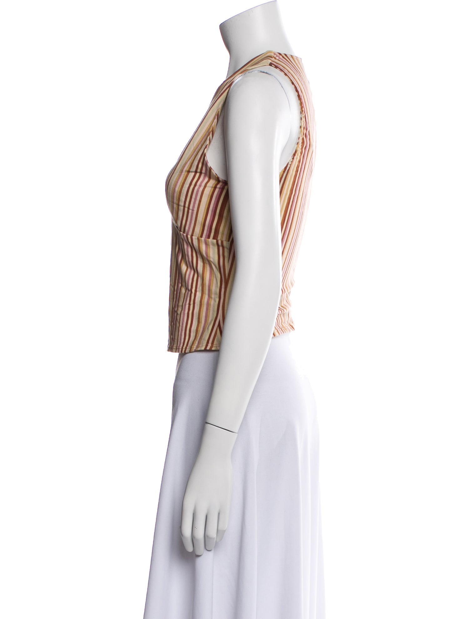 Reformation Striped V-Neck Crop Top w/ Tags