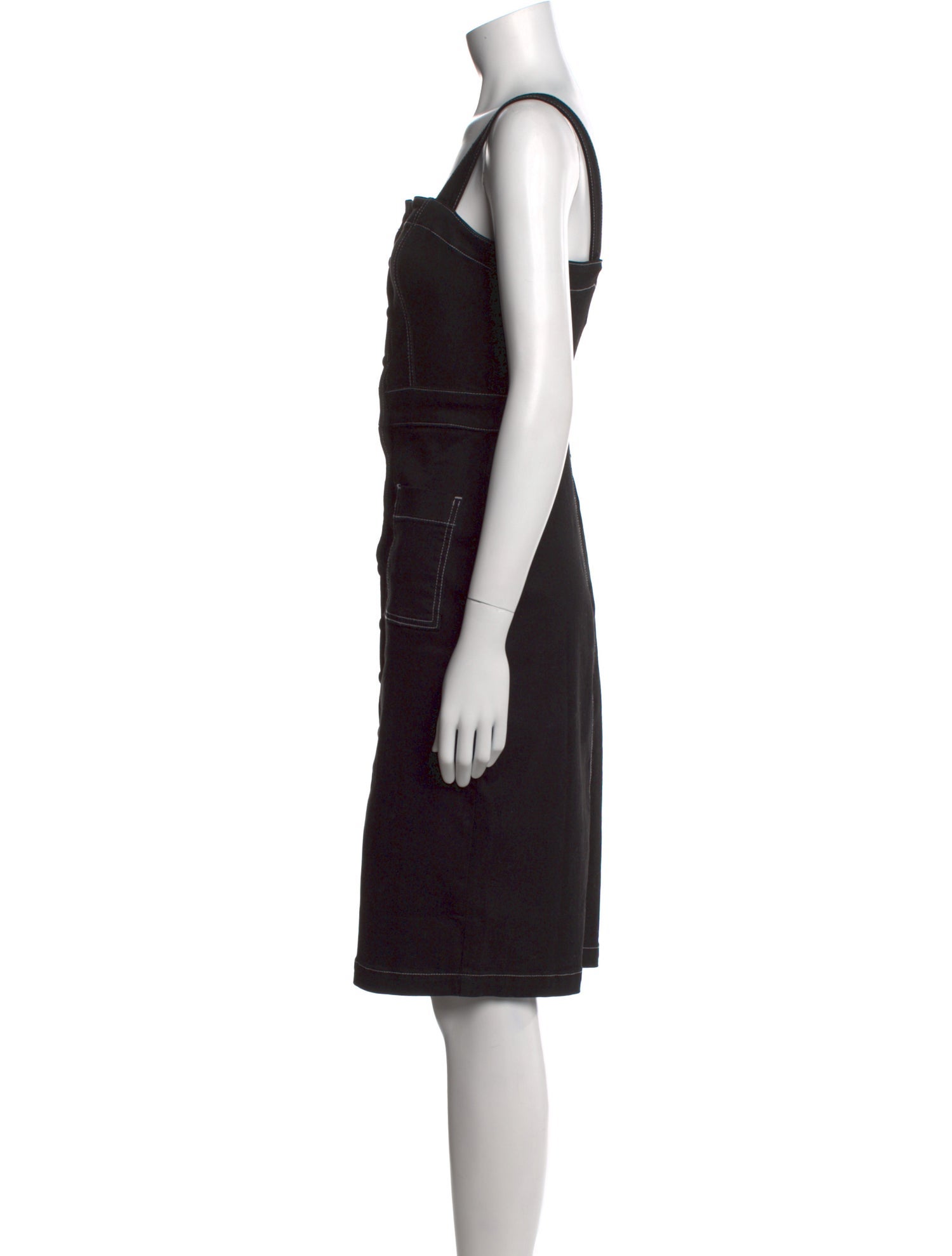 Reformation Square Neckline Knee-Length Dress