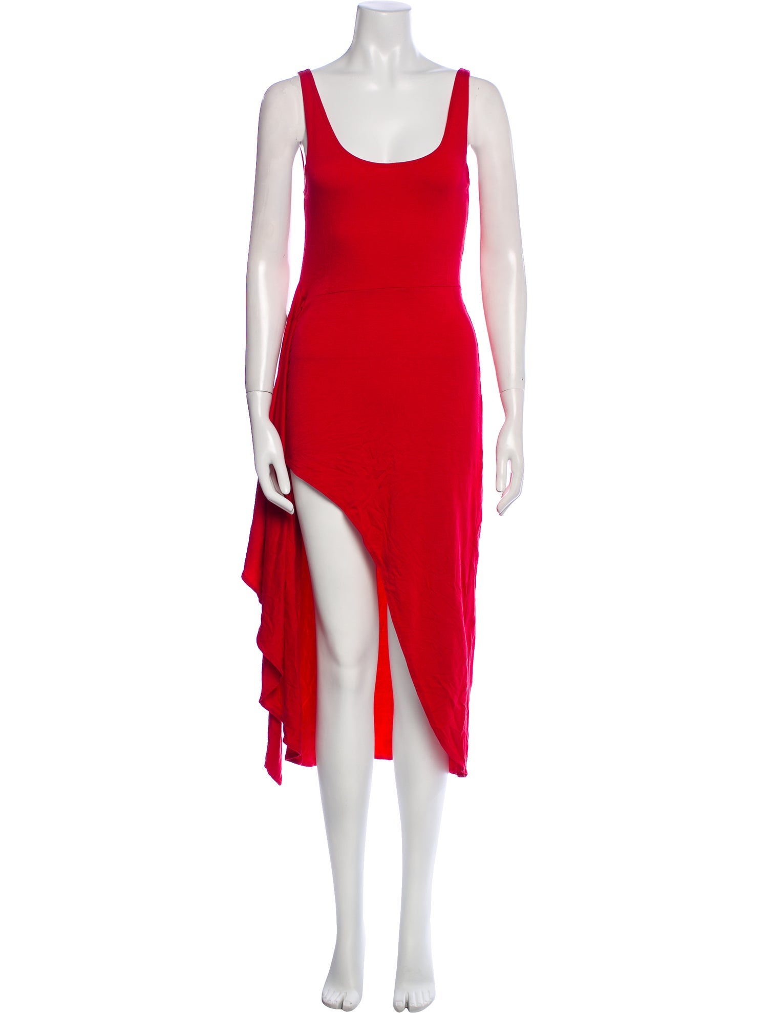 Reformation Scoop Neck Midi Length Dress