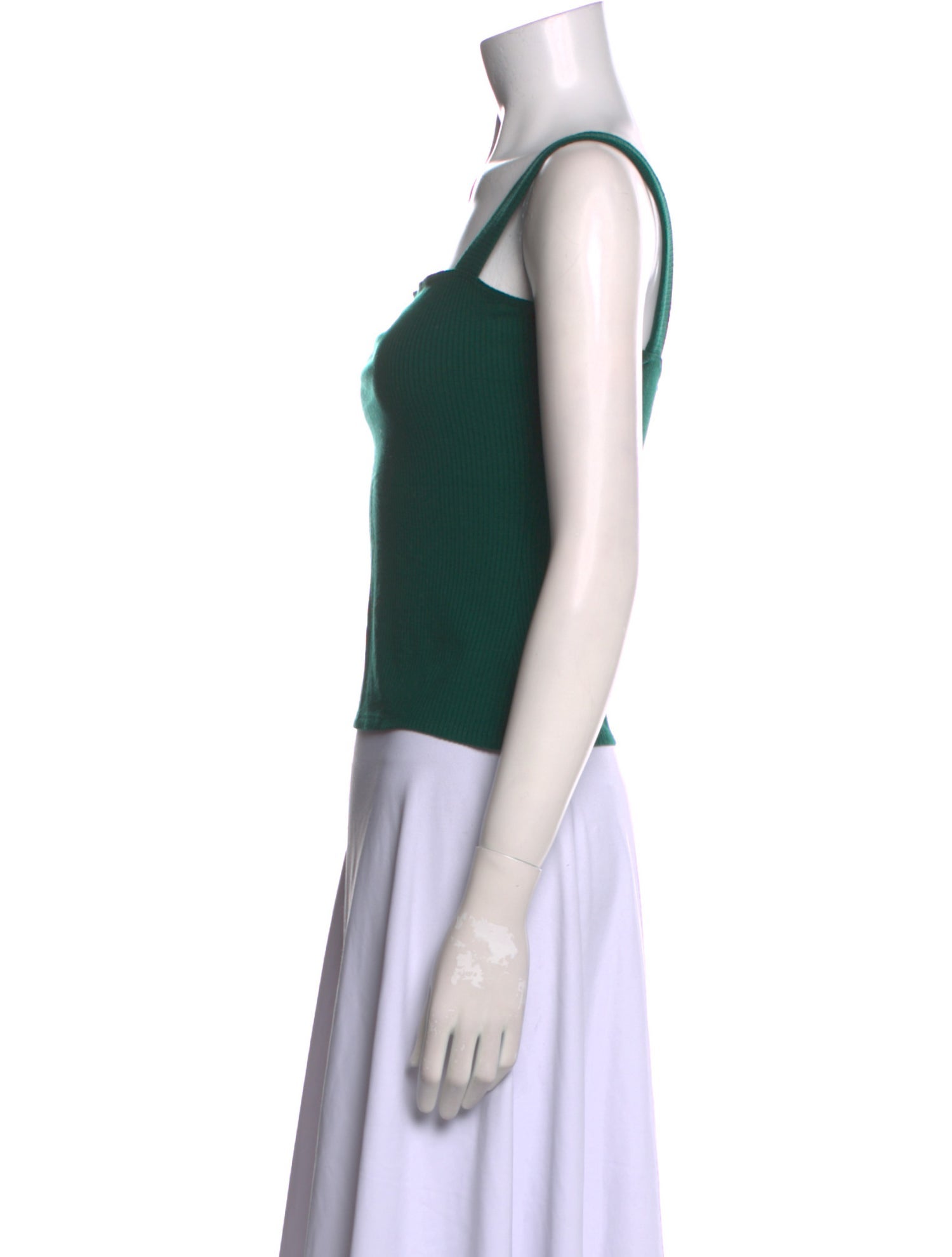 Reformation Square Neckline Sleeveless Crop Top