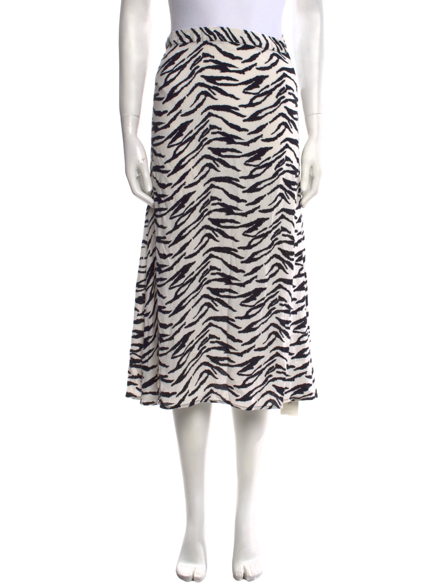 Reformation Animal Print Midi Length Skirt