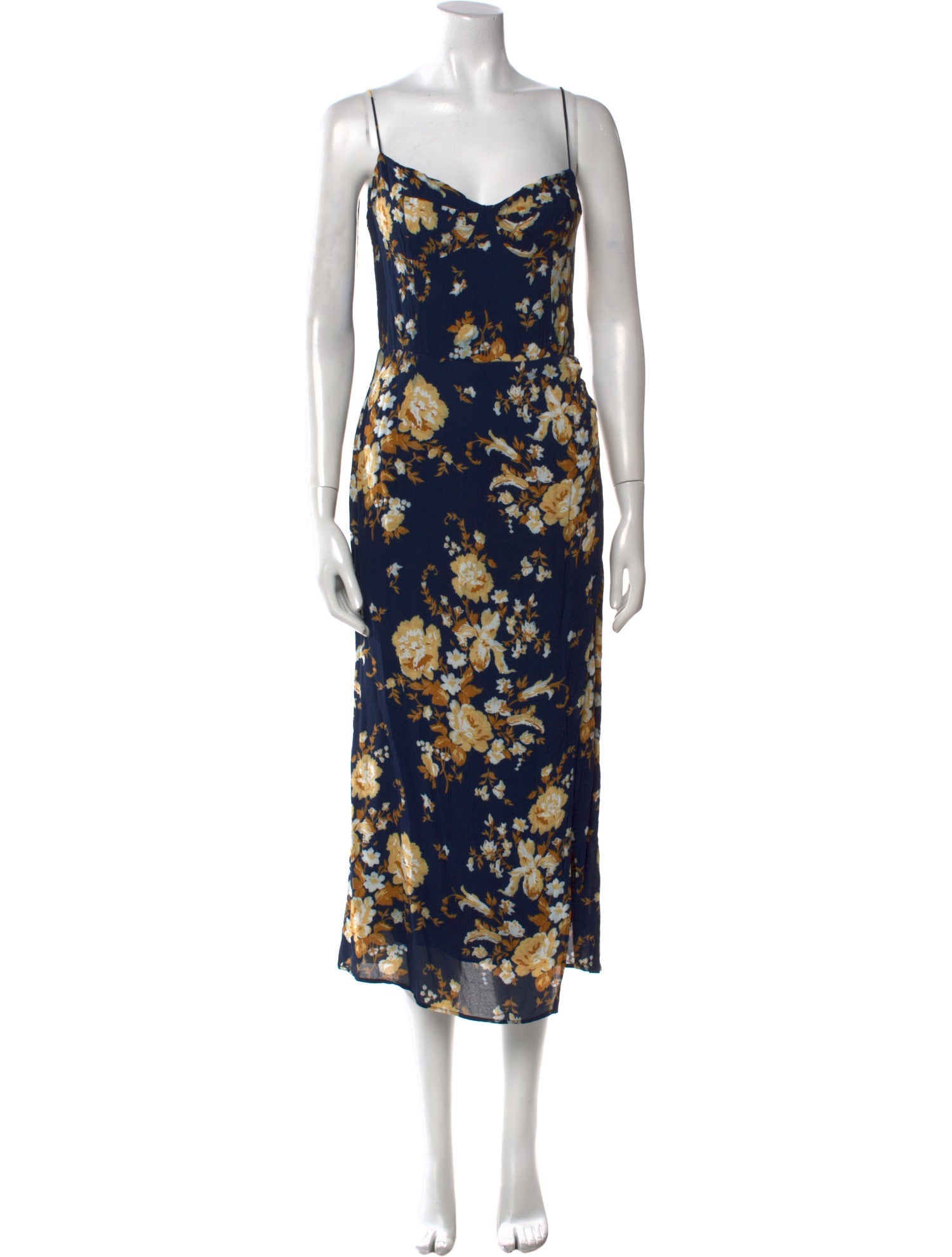 Reformation Floral Print Long Dress