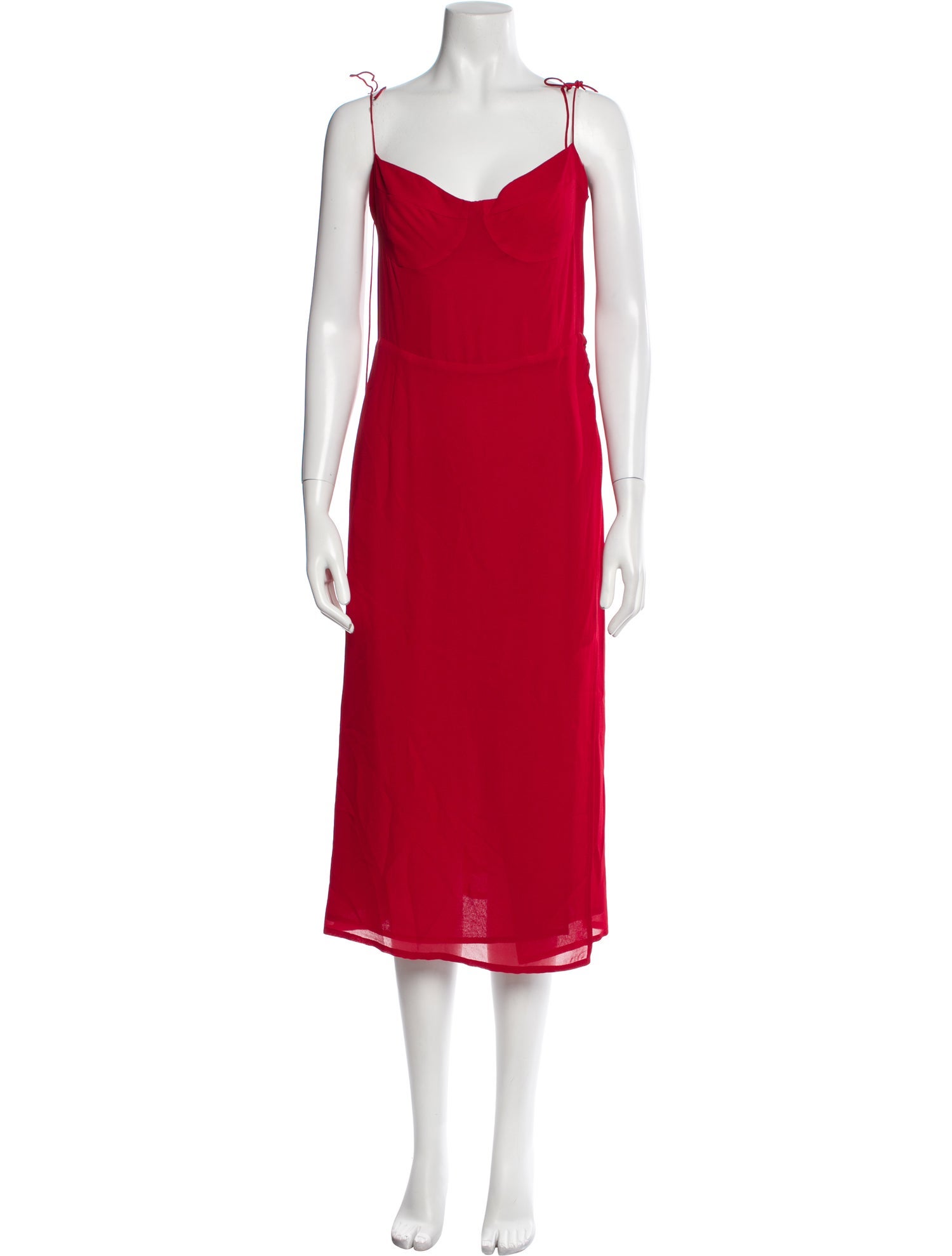 Reformation Square Neckline Knee-Length Dress