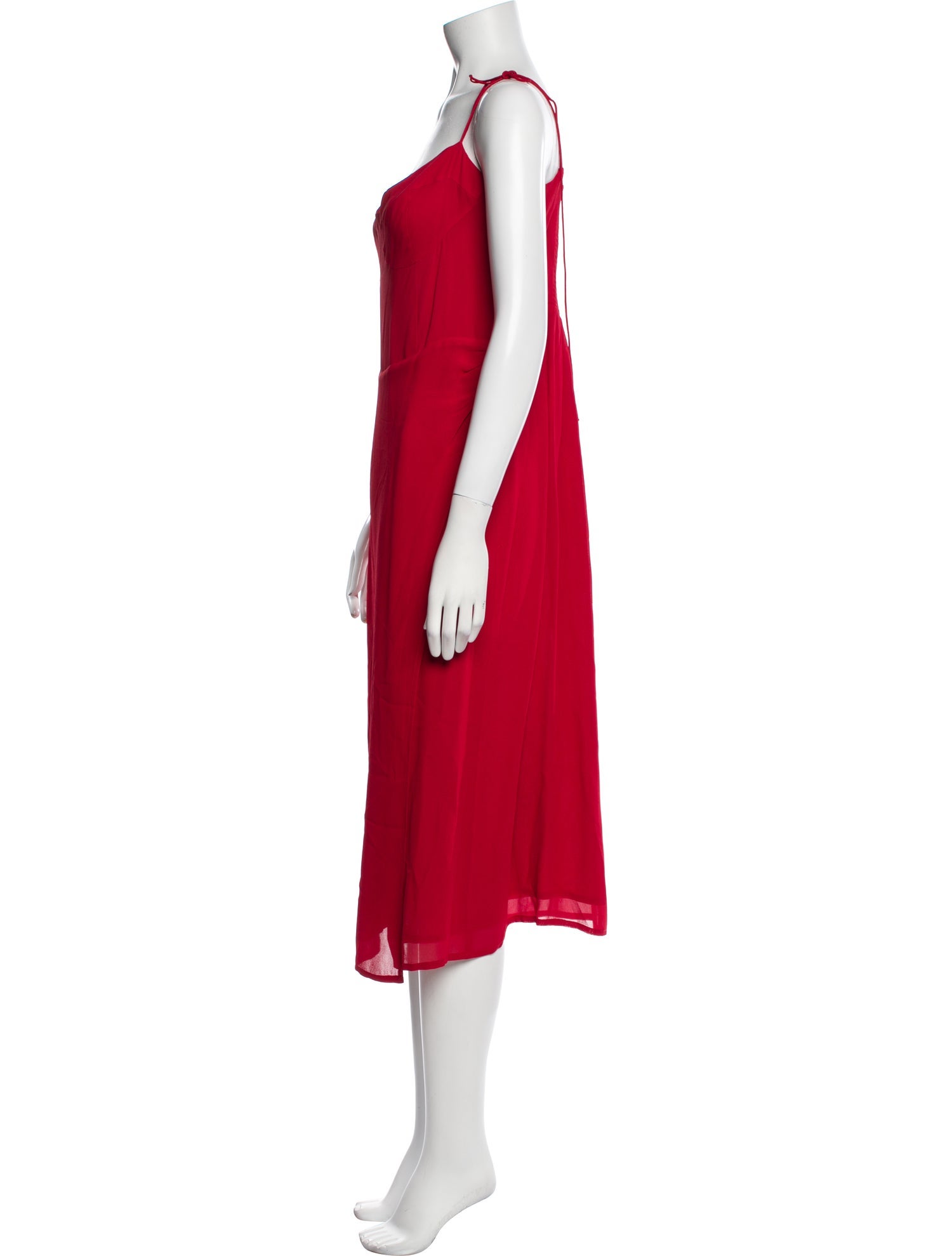 Reformation Square Neckline Knee-Length Dress
