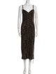 Reformation Animal Print Midi Length Dress