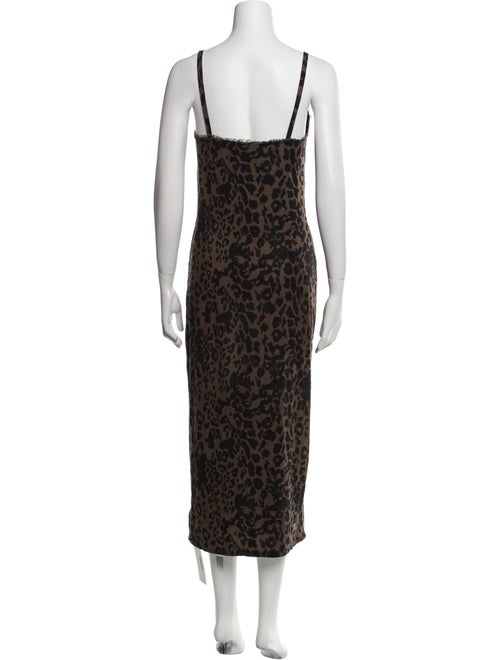 Reformation Animal Print Midi Length Dress