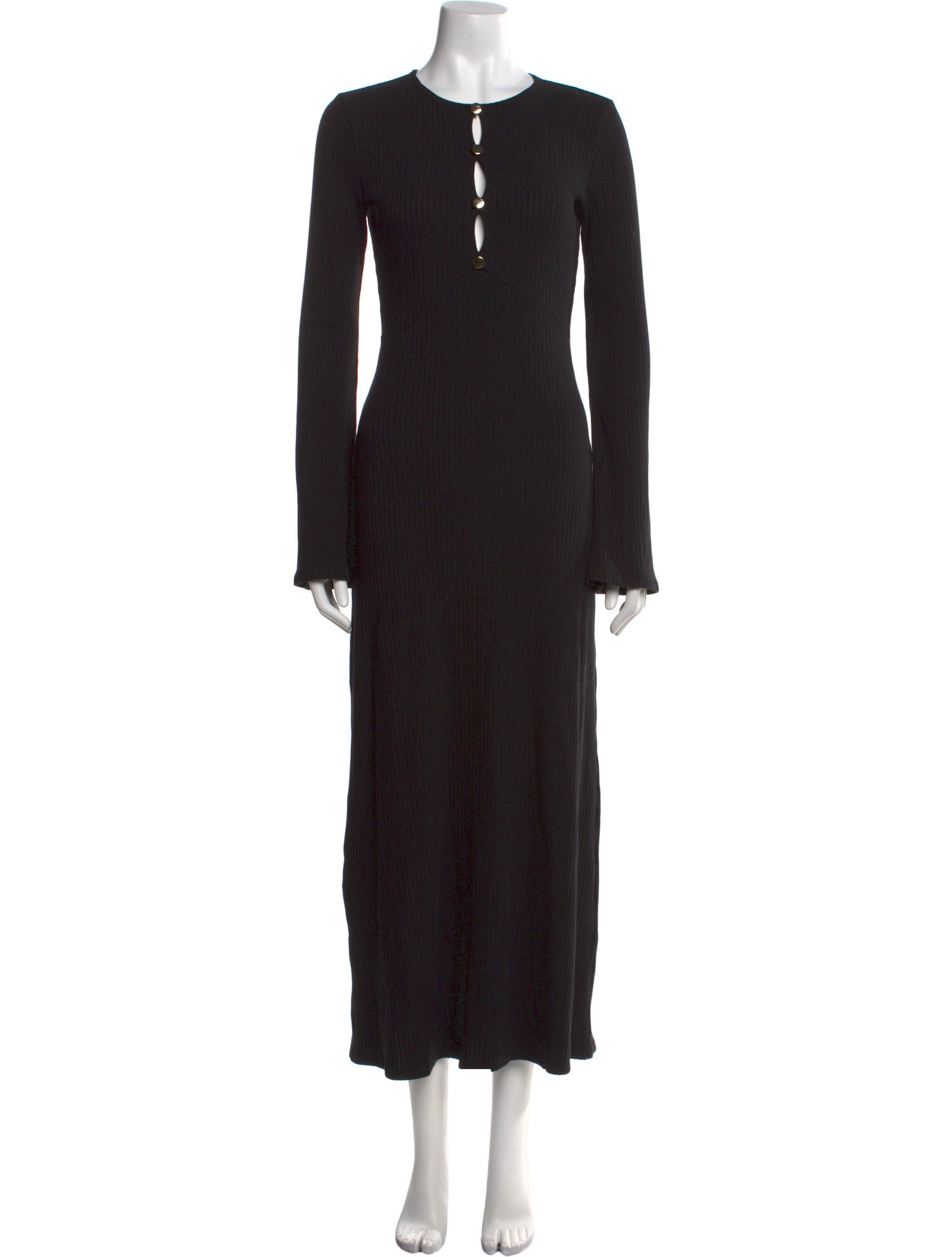Reformation Tie Neck Long Dress