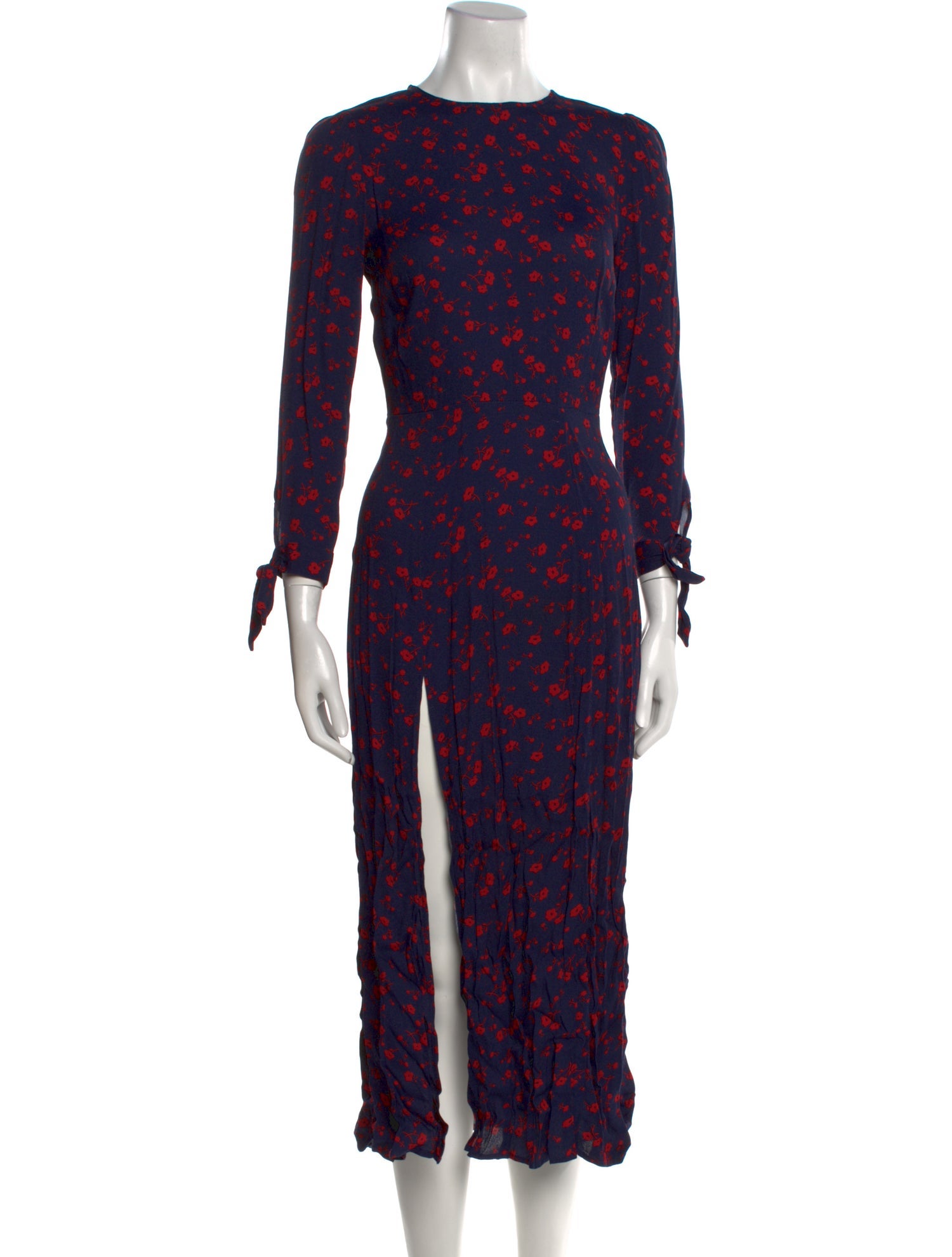 Reformation Polka Dot Print Long Dress