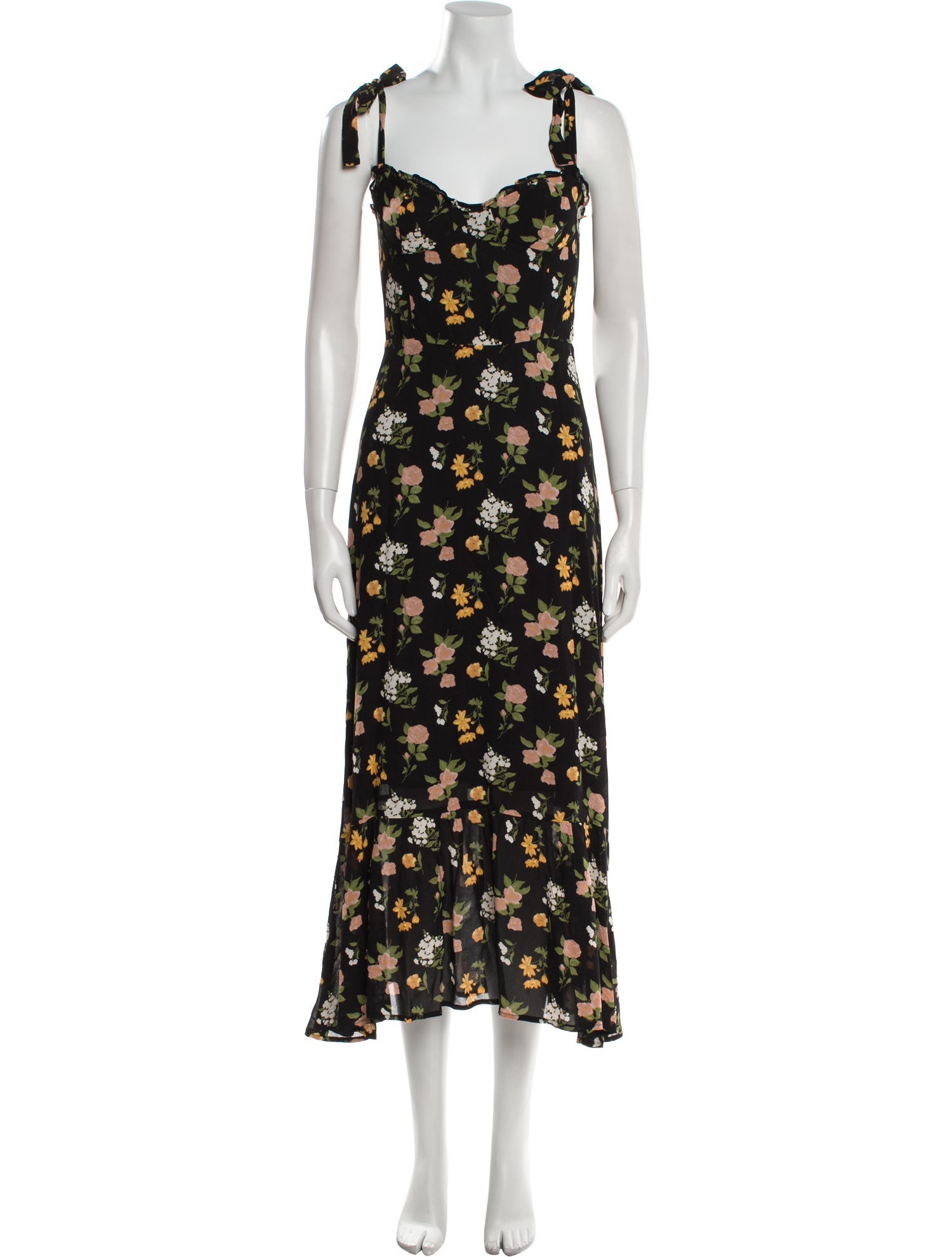 Reformation Floral Print Long Dress