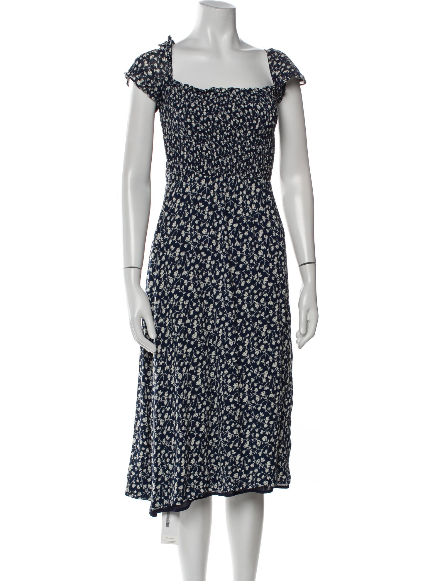 Reformation Floral Print Midi Length Dress