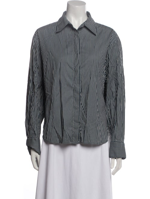 Reformation Striped Long Sleeve Button-Up Top