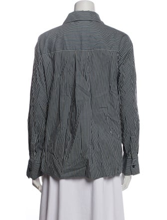 Reformation Striped Long Sleeve Button-Up Top