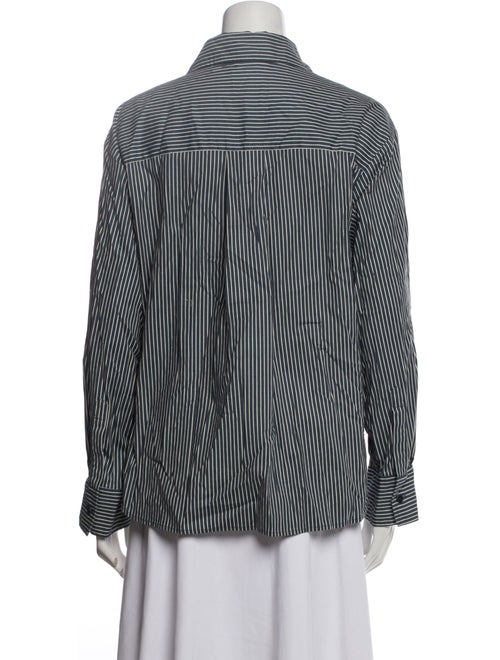 Reformation Striped Long Sleeve Button-Up Top