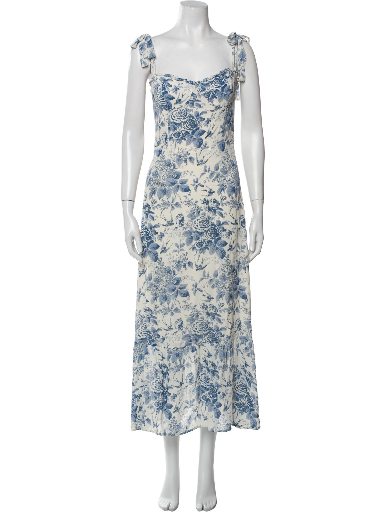 Reformation Floral Print Long Dress