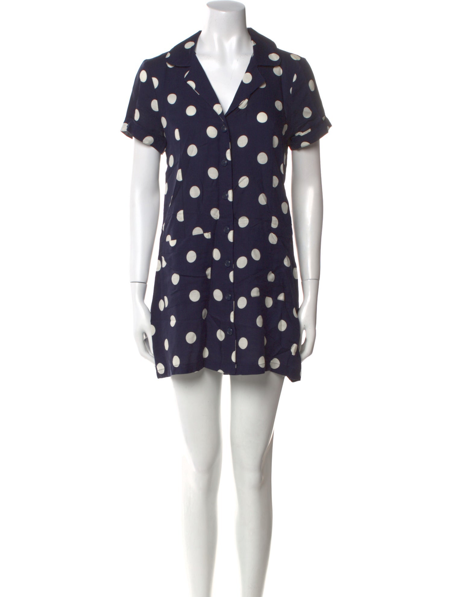Reformation Polka Dot Print Mini Dress