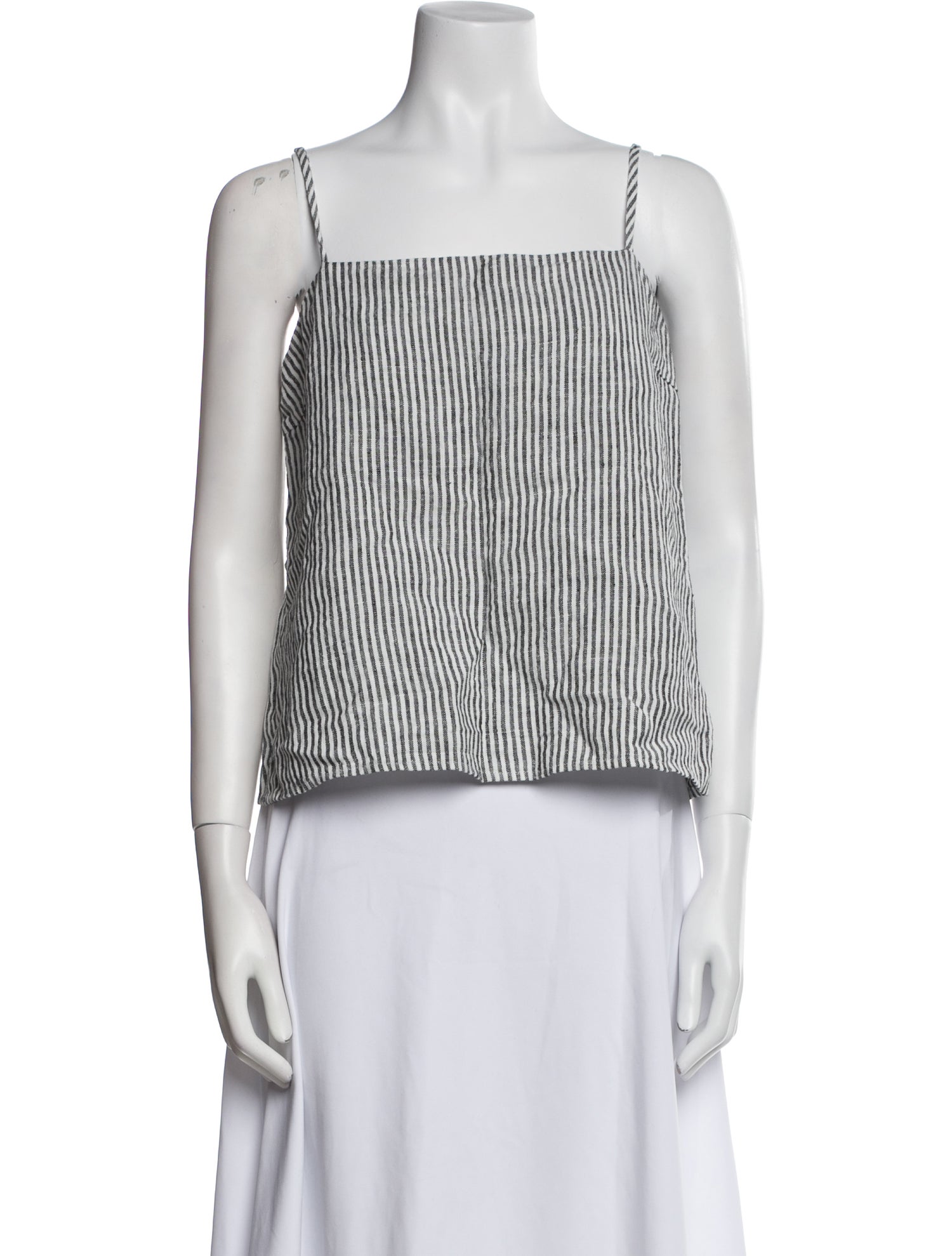 Reformation Striped Square Neckline Crop Top
