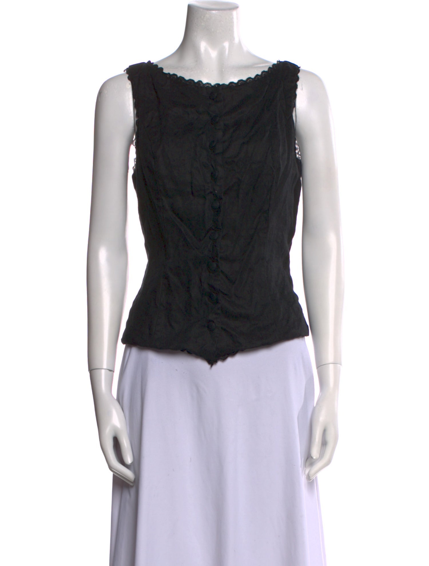 Reformation Linen Scoop Neck Top