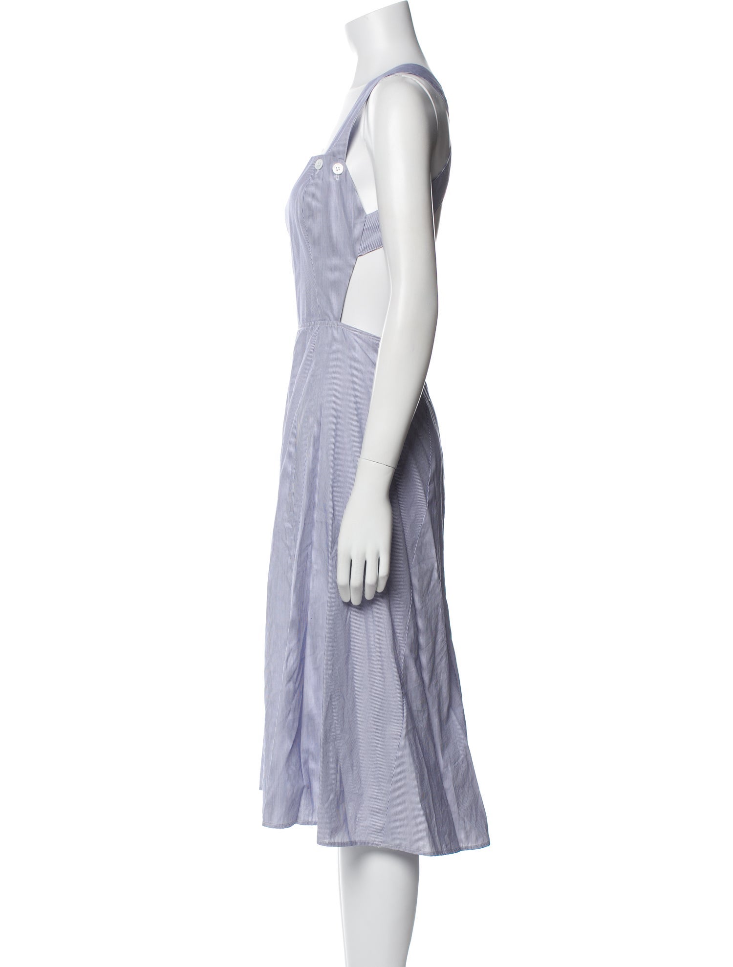 Reformation Striped Midi Length Dress