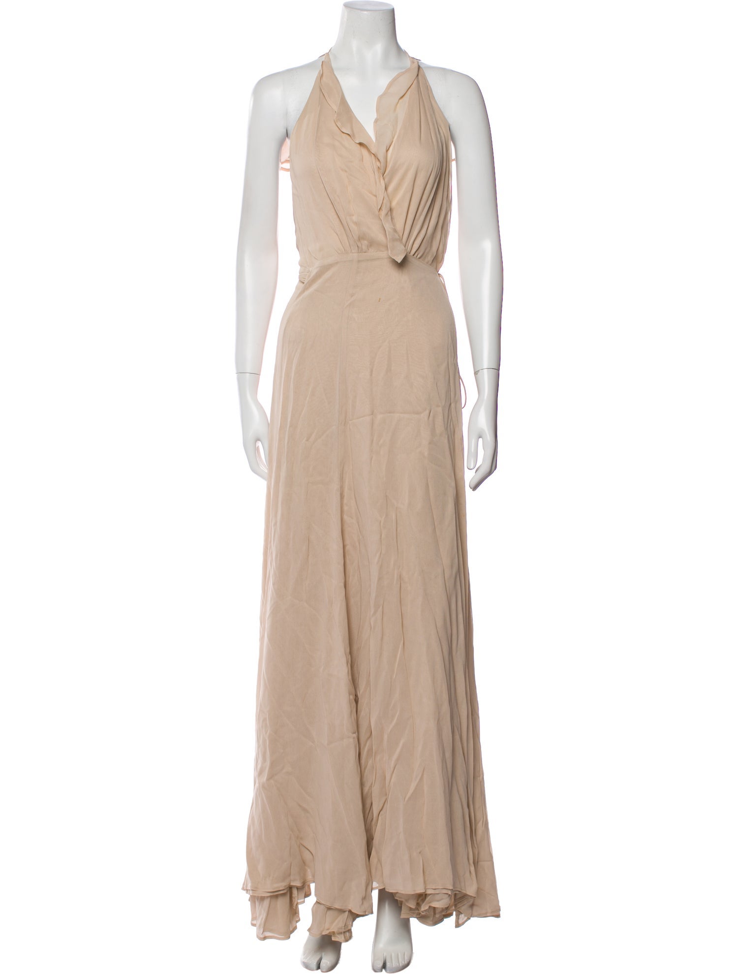 Reformation V-Neck Long Dress