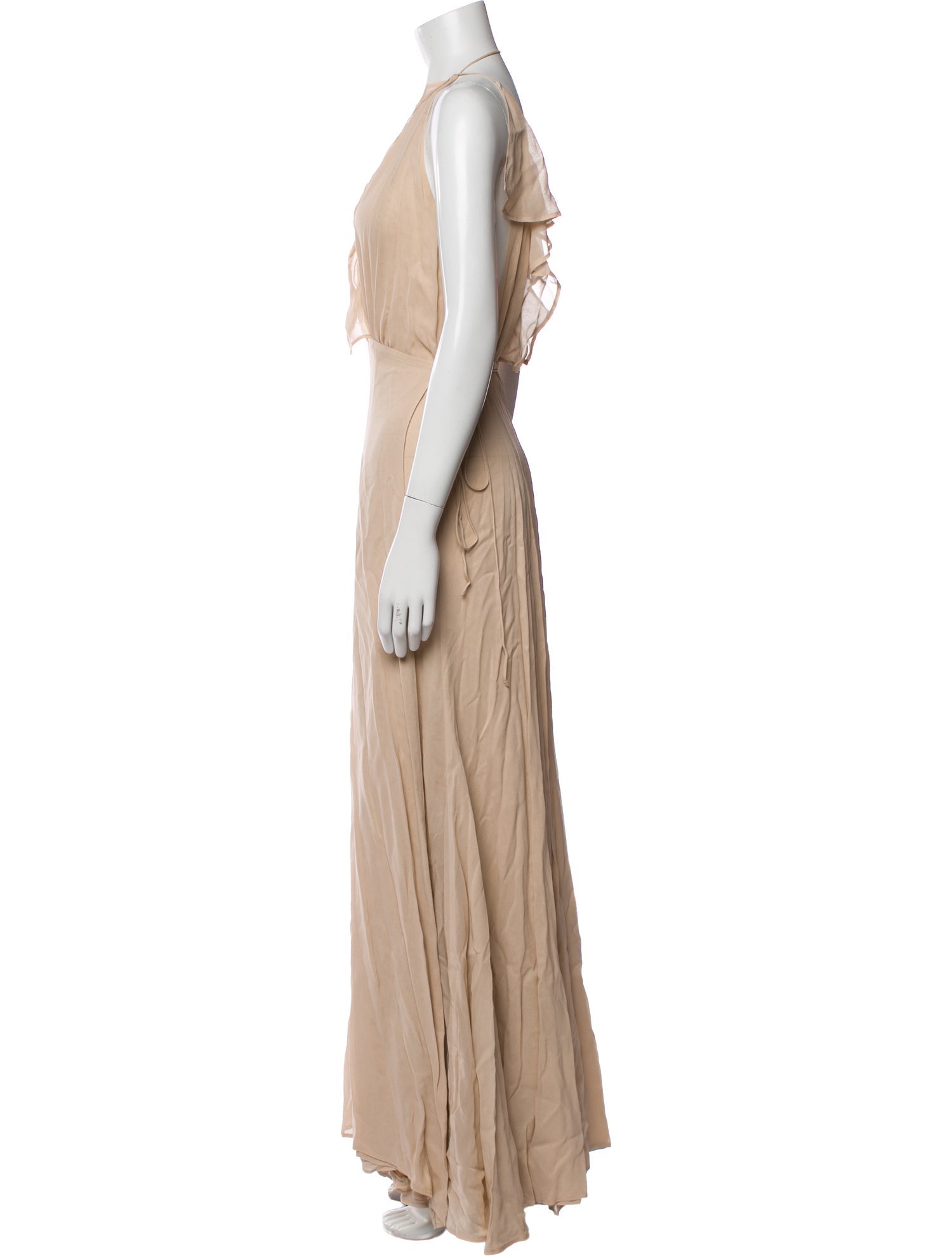 Reformation V-Neck Long Dress