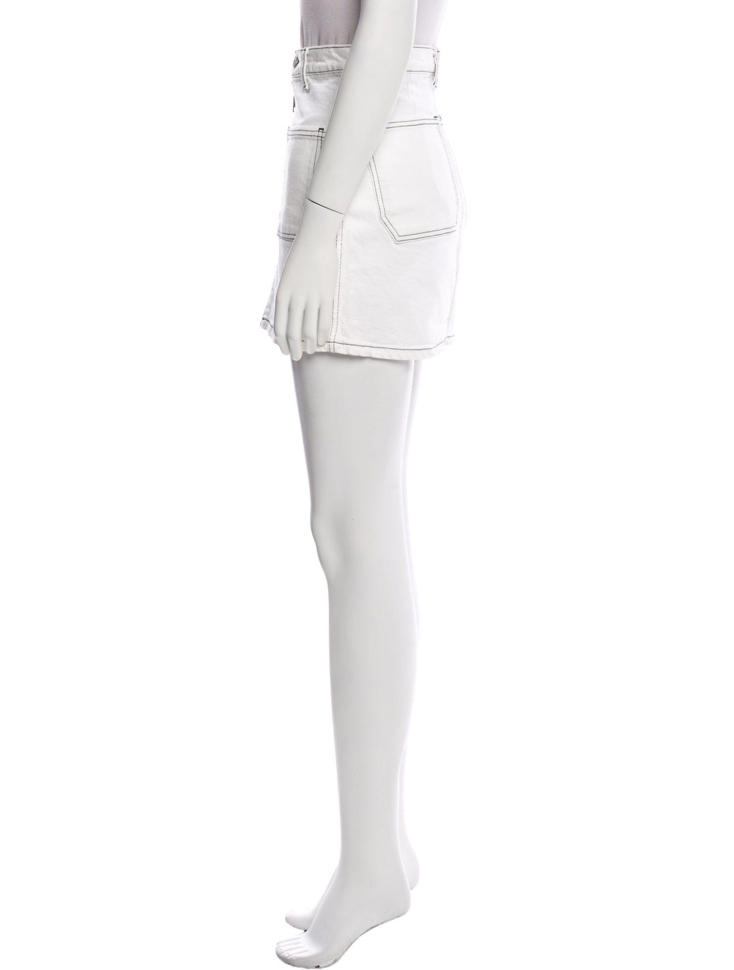 Reformation Raw-Edge Trim Mini Skirt