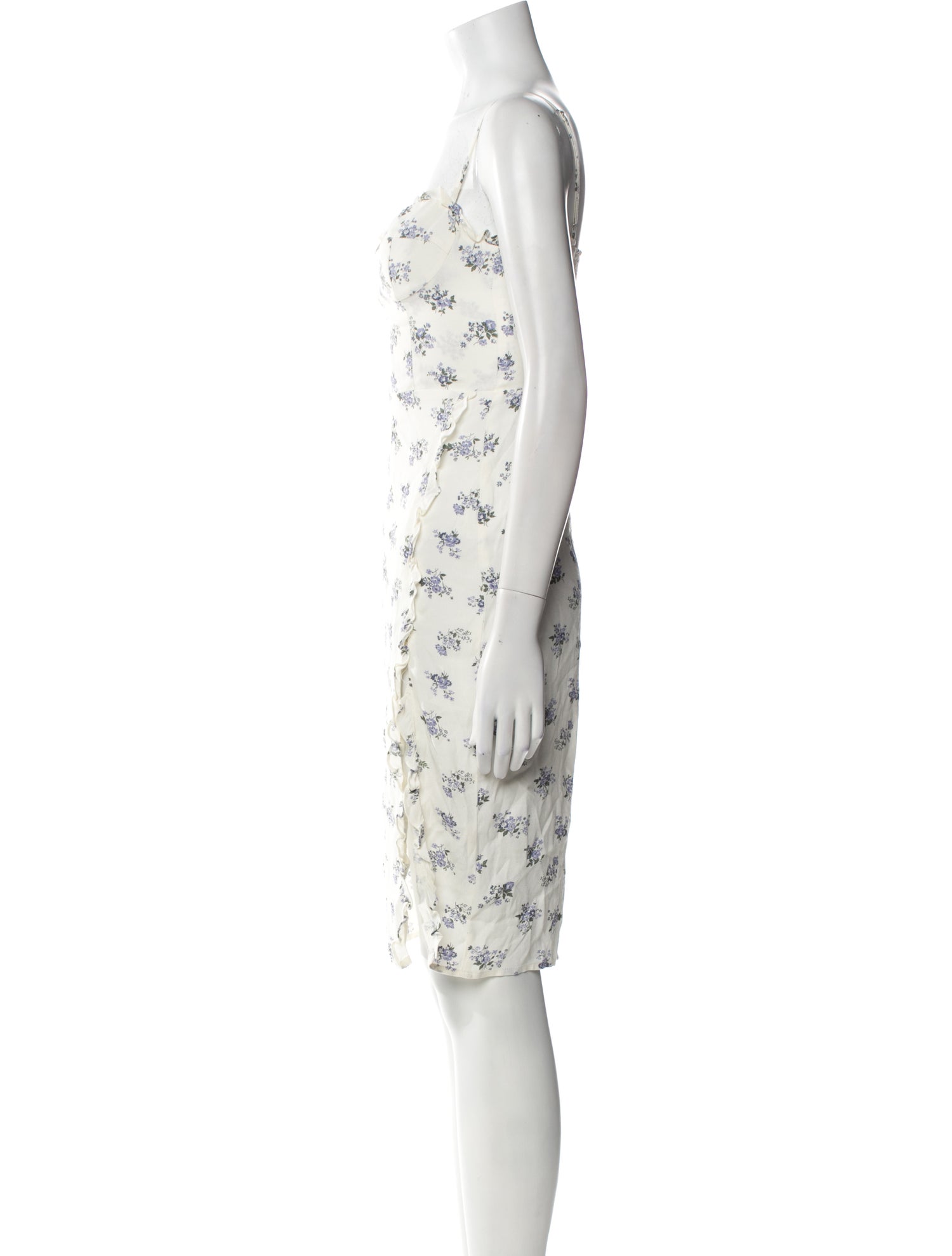 Reformation Floral Print Knee-Length Dress