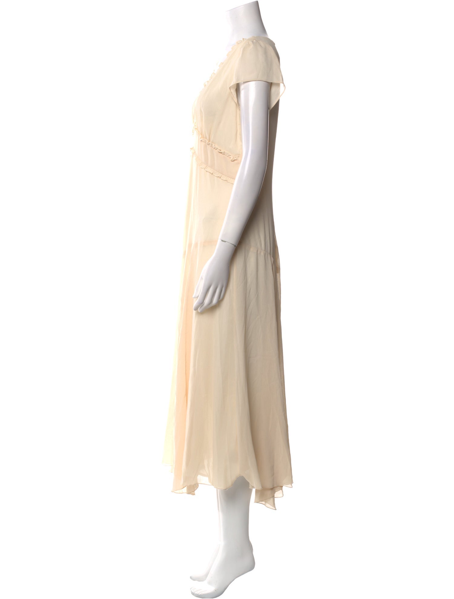 Reformation V-Neck Long Dress