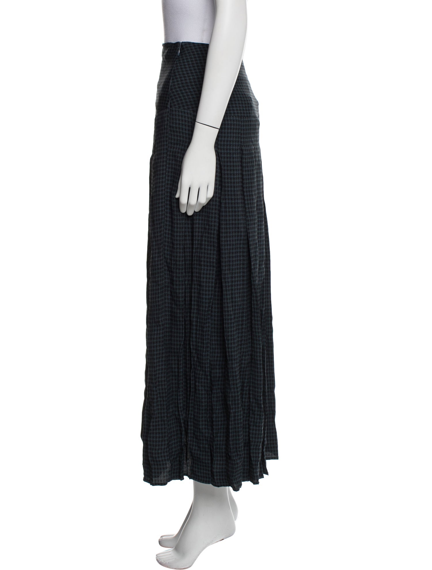 Reformation Plaid Print Midi Length Skirt