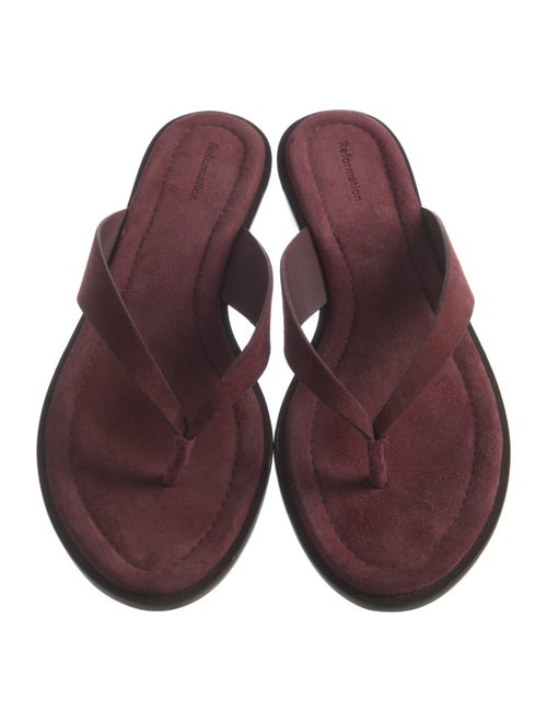 Reformation Suede Flip Flops