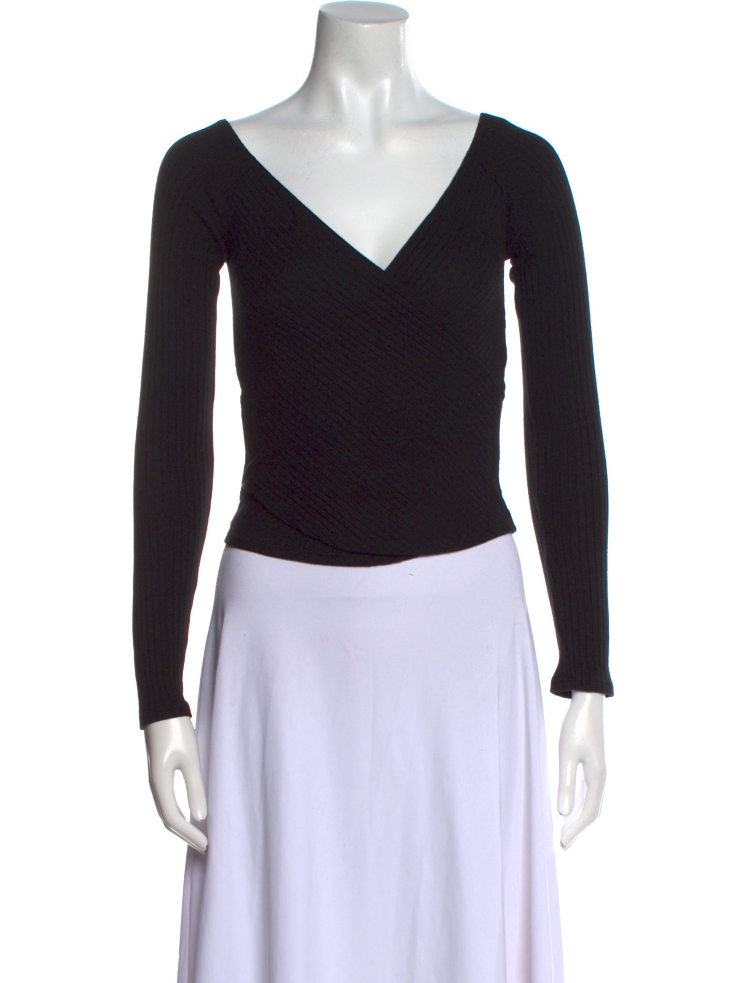 Reformation V-Neck Long Sleeve Bodysuit