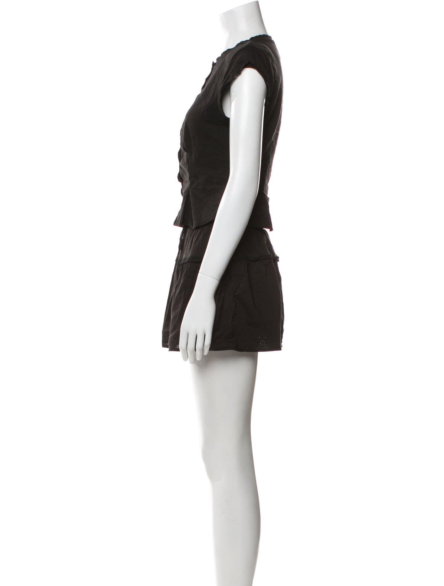 Reformation Eyelet Trim Skirt Set