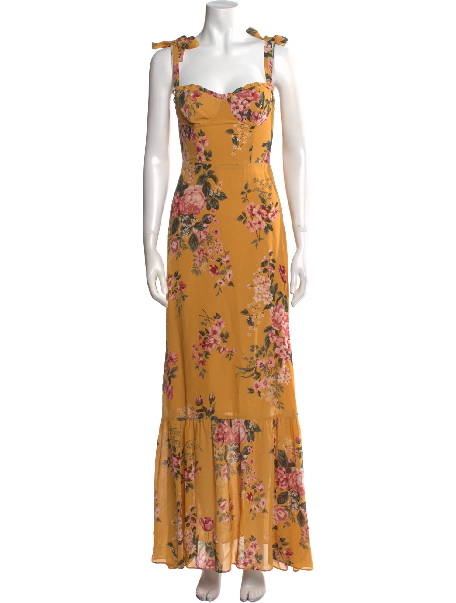 Reformation Floral Print Long Dress