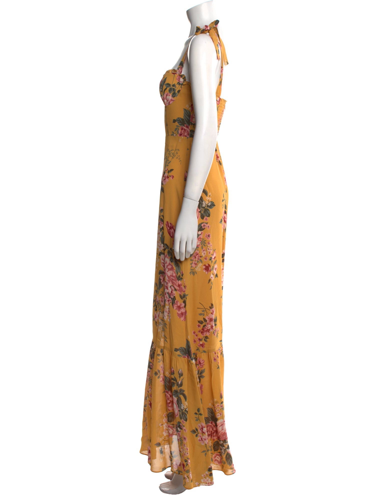 Reformation Floral Print Long Dress