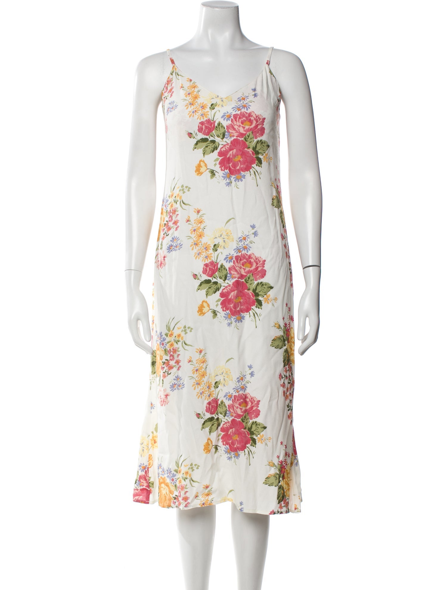 Reformation Floral Print Midi Length Dress