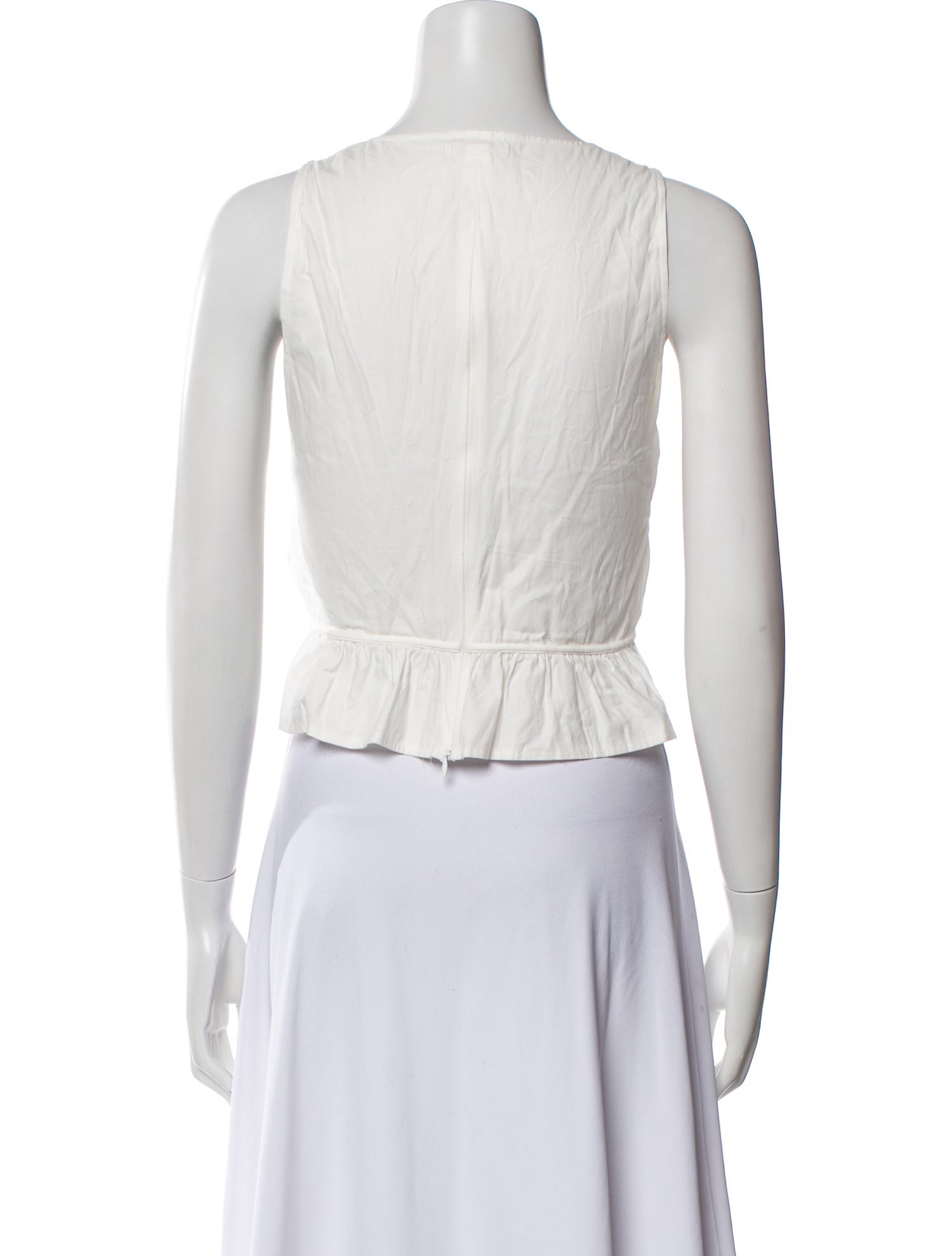 Reformation V-Neck Sleeveless Crop Top