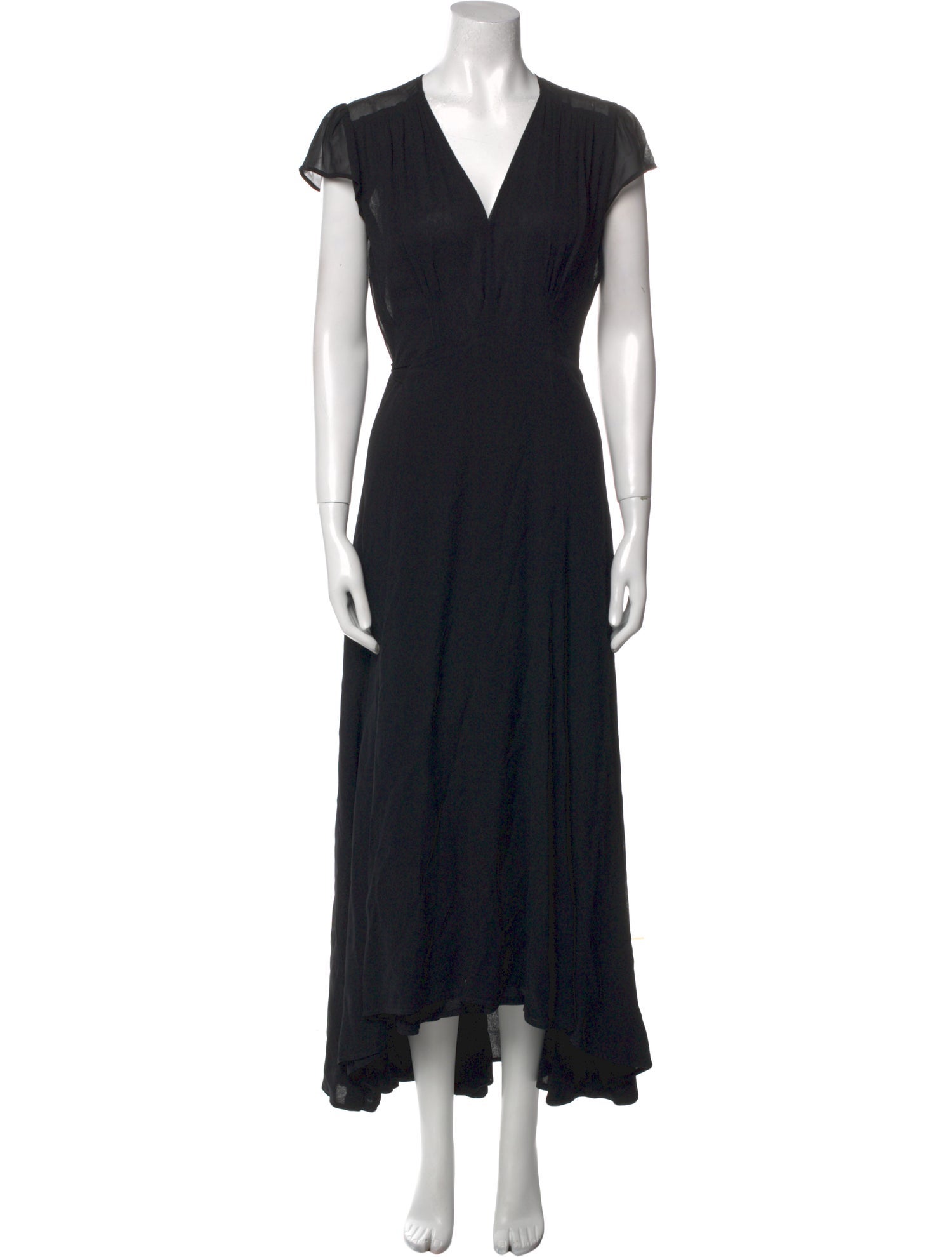 Reformation V-Neck Long Dress