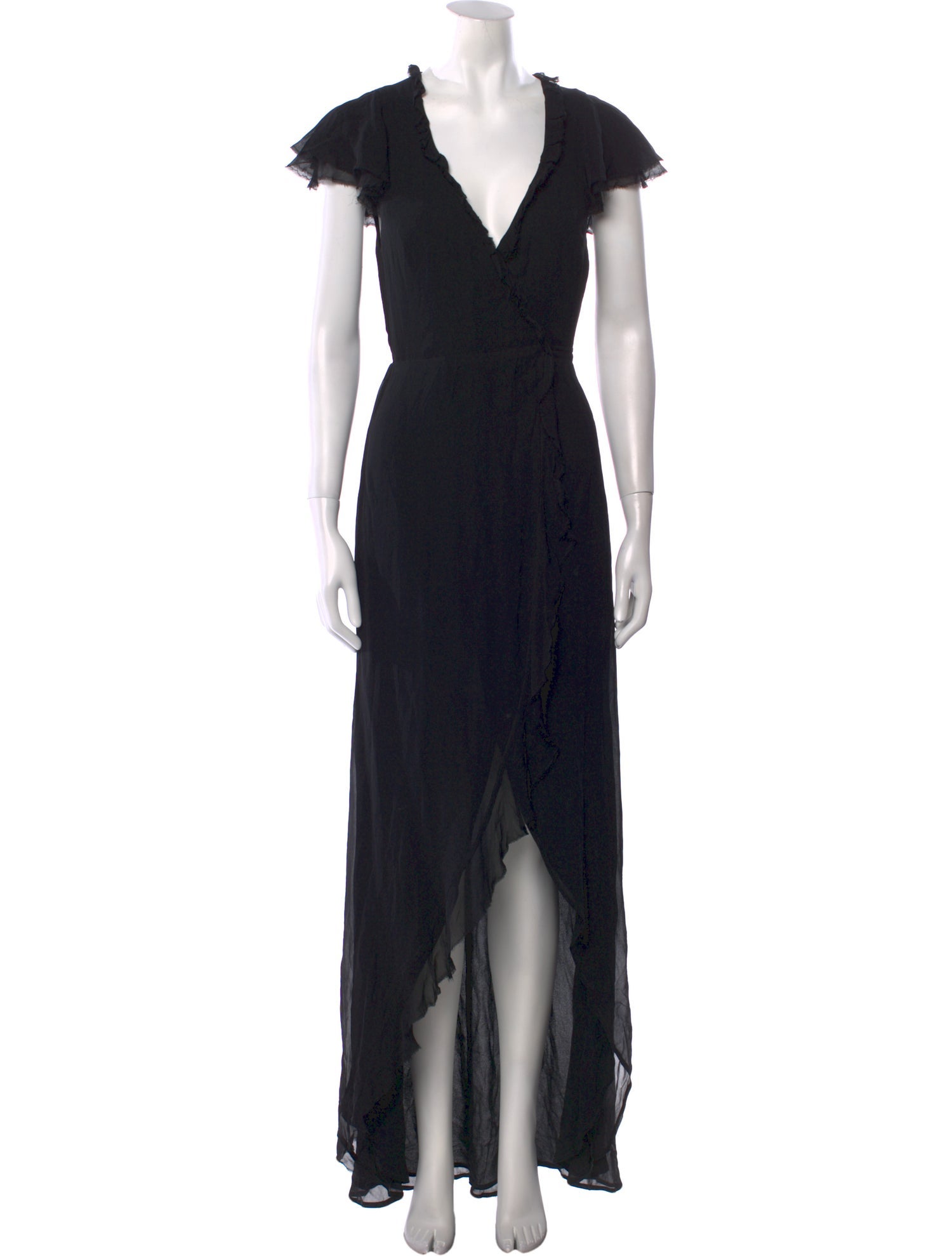 Reformation V-Neck Long Dress