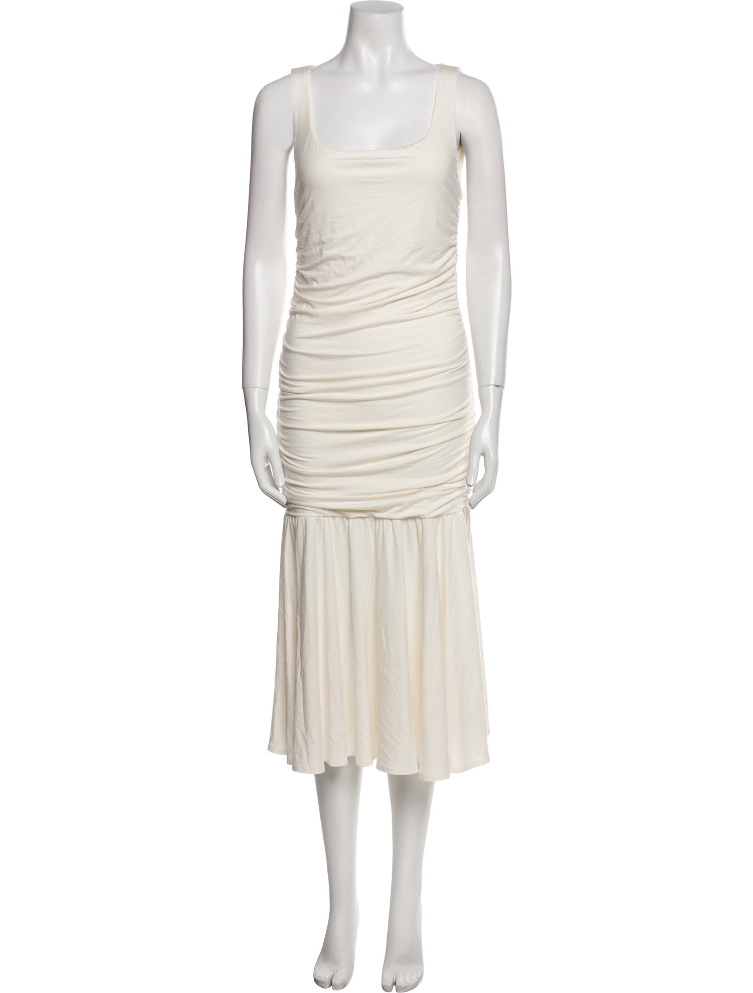 Reformation Scoop Neck Midi Length Dress