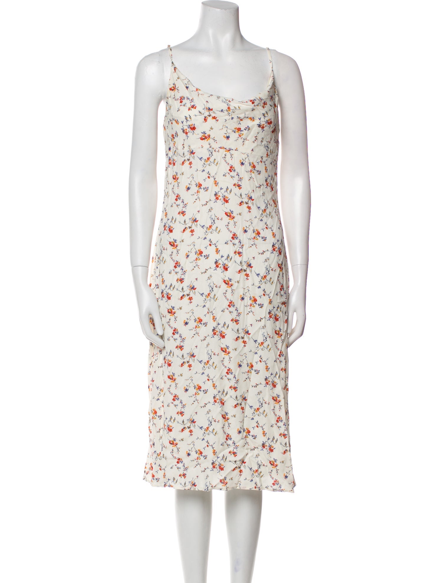 Reformation Floral Print Midi Length Dress