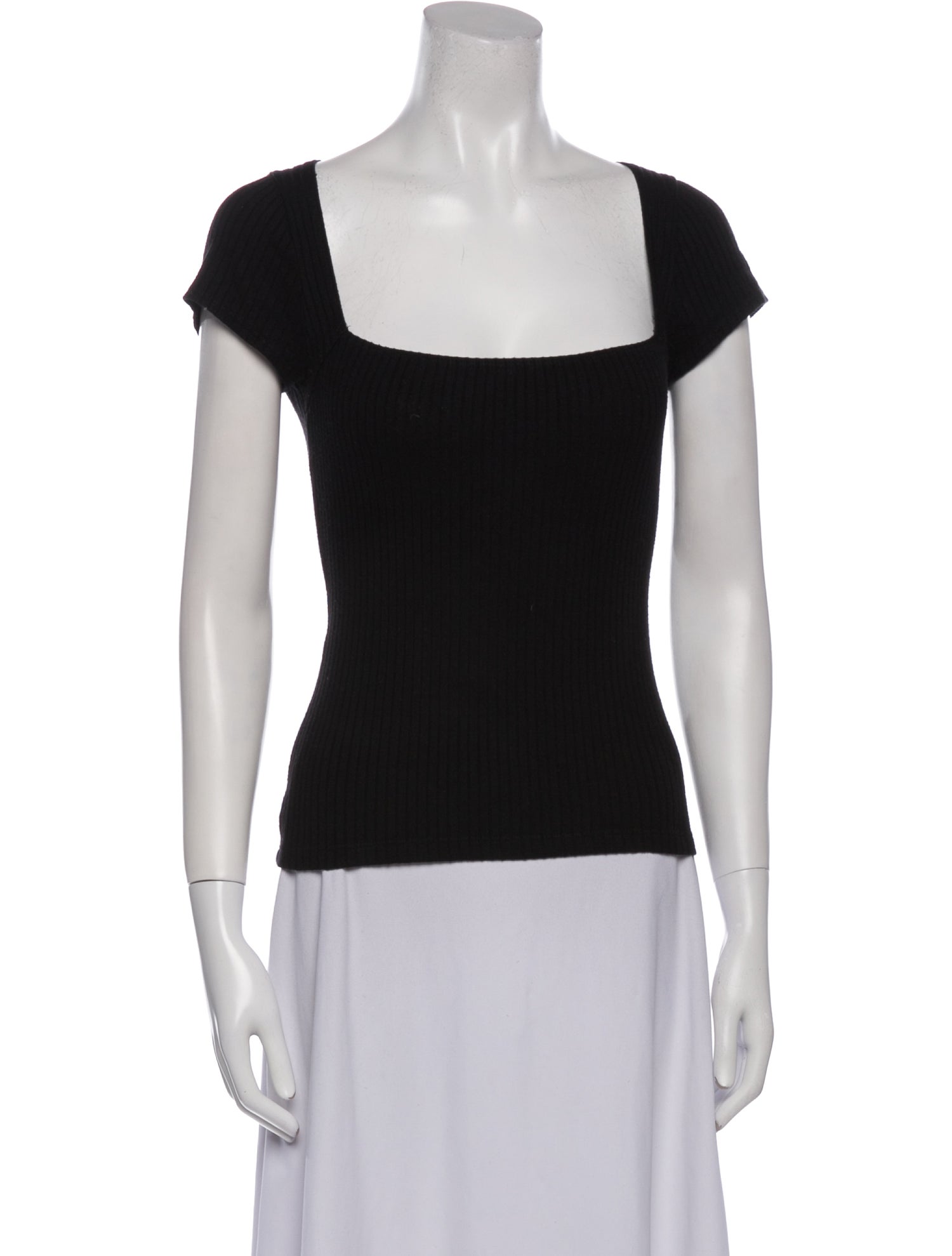 Reformation Square Neckline Short Sleeve Top