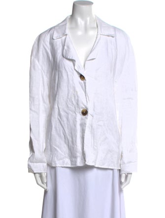 Reformation Linen Long Sleeve Button-Up Top