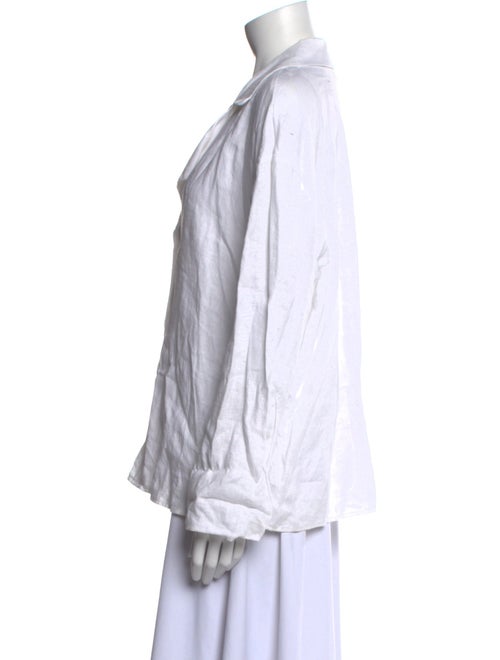 Reformation Linen Long Sleeve Button-Up Top