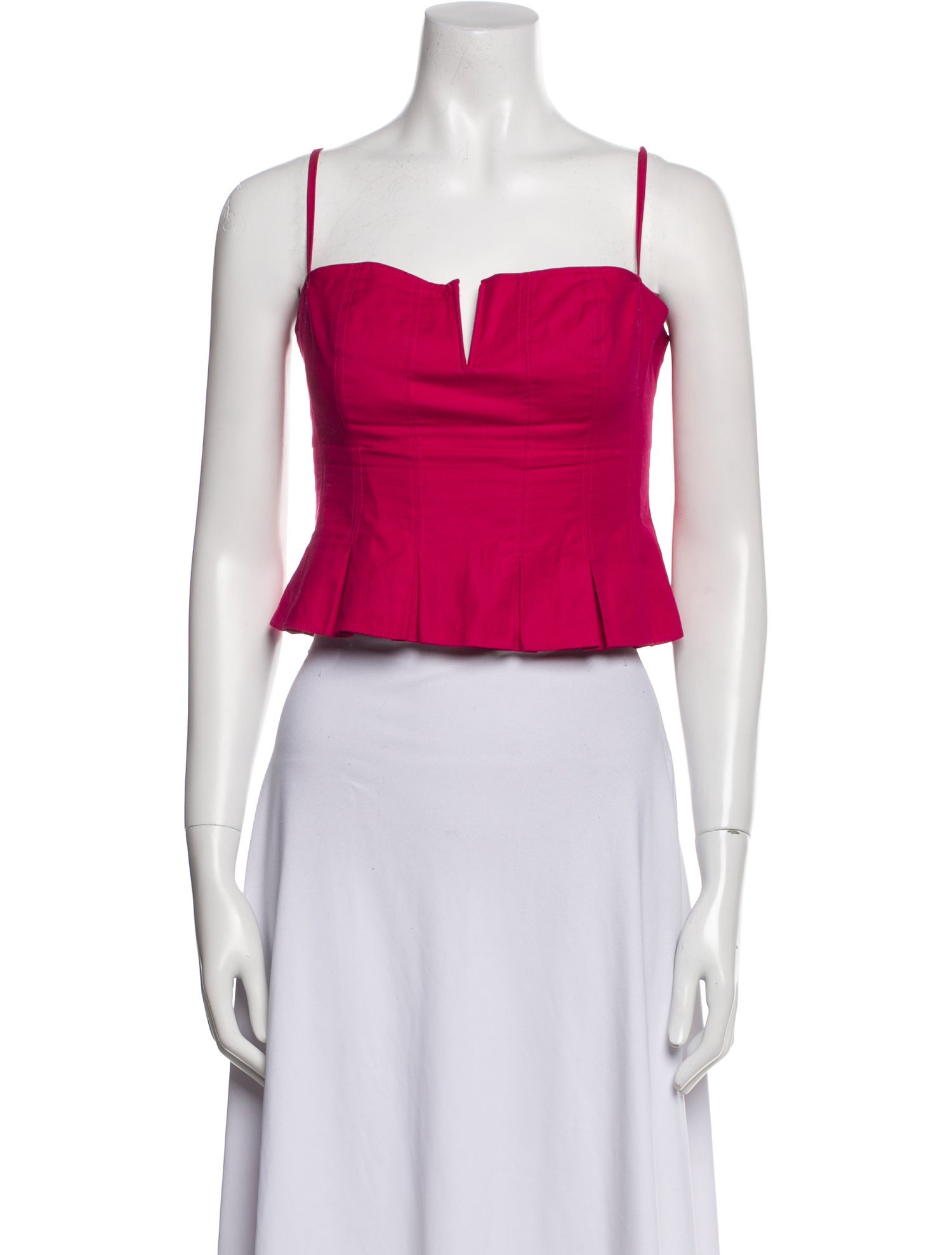 Reformation Square Neckline Sleeveless Crop Top