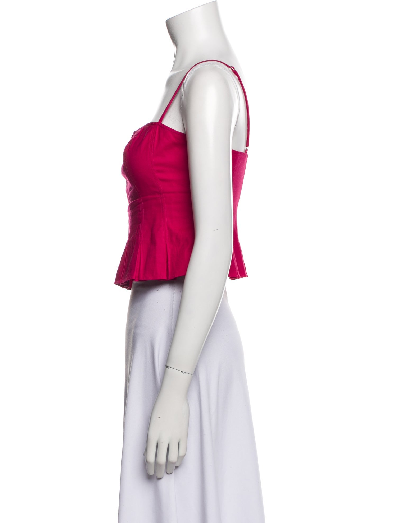 Reformation Square Neckline Sleeveless Crop Top