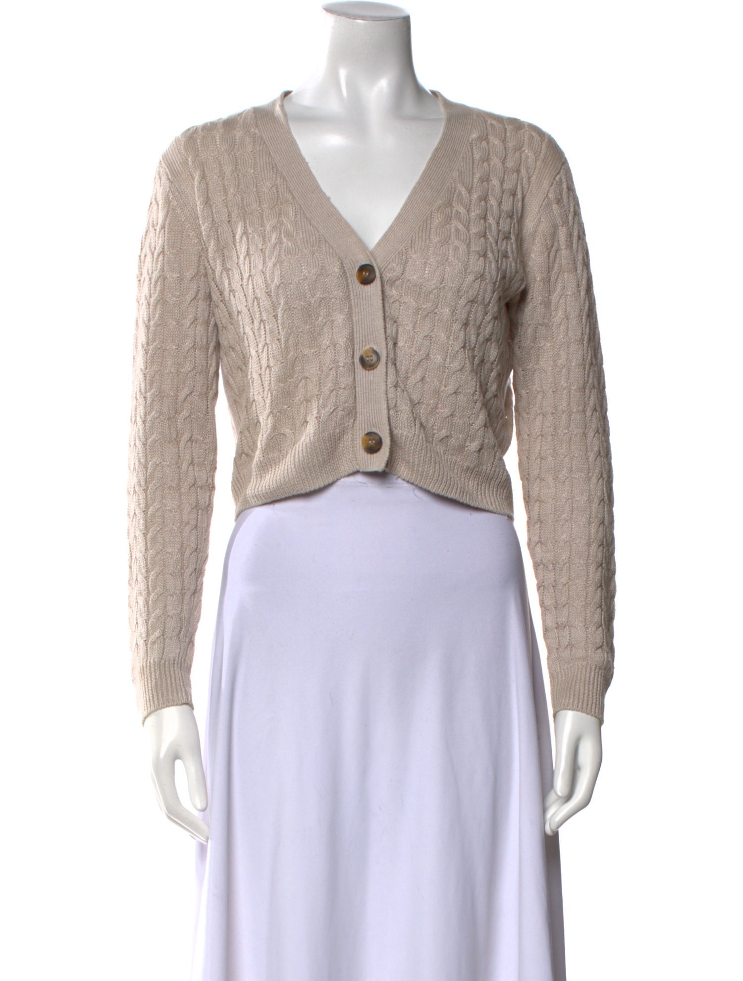 Reformation Linen V-Neck Sweater