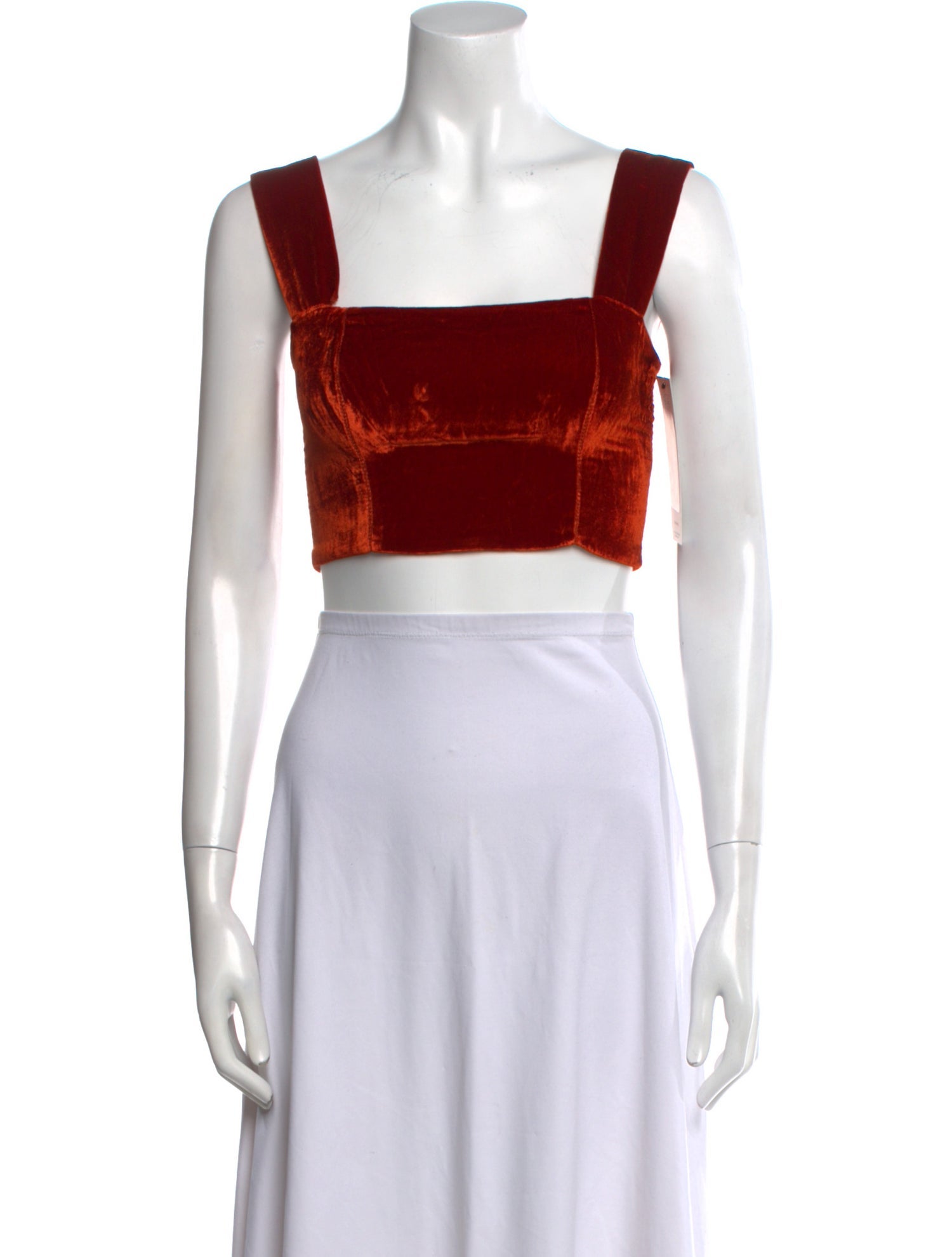 Reformation Square Neckline Sleeveless Crop Top