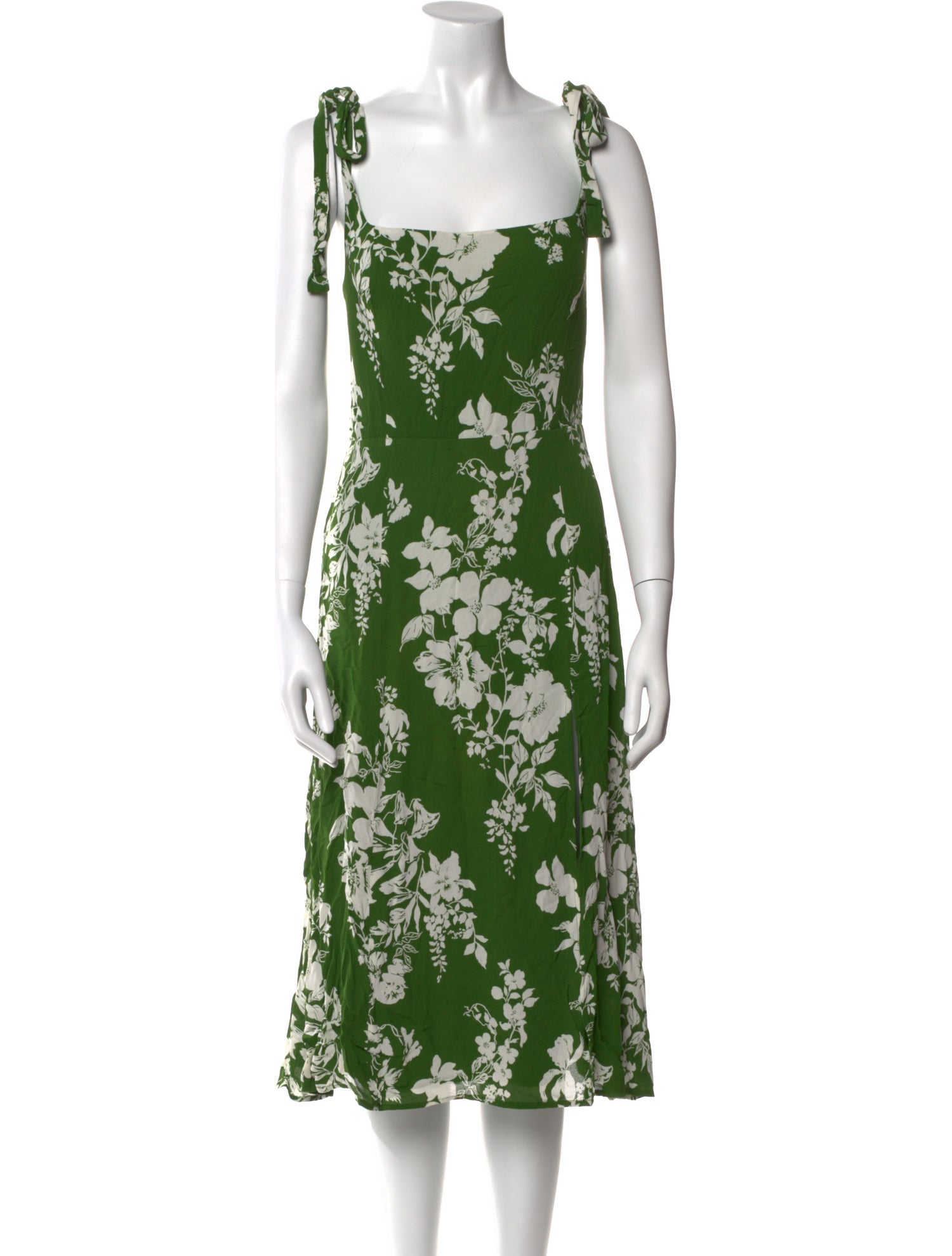 Reformation Floral Print Midi Length Dress