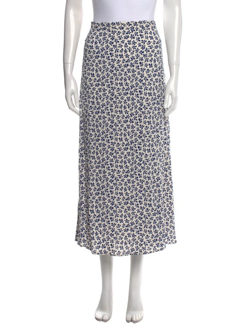 Reformation Floral Print Midi Length Skirt
