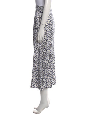 Reformation Floral Print Midi Length Skirt