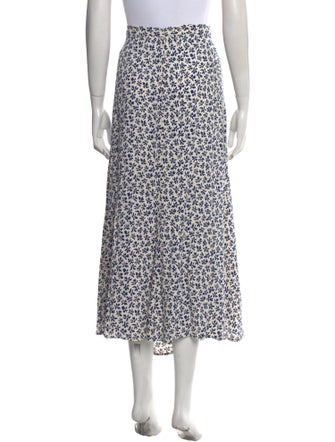 Reformation Floral Print Midi Length Skirt